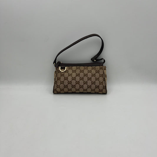 Gucci Brown Monogram Abbey D-Ring Pochette