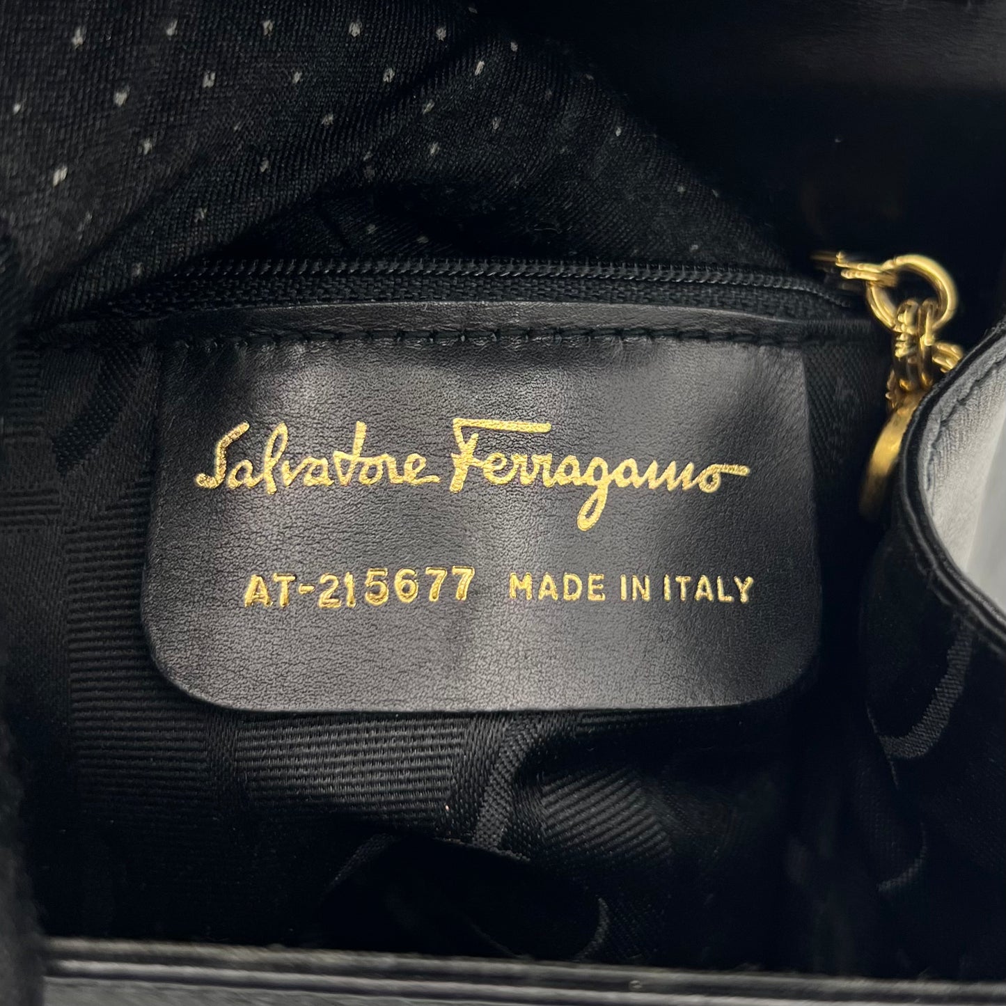Salvatore Ferragamo Black Leather Gancini Top Handle