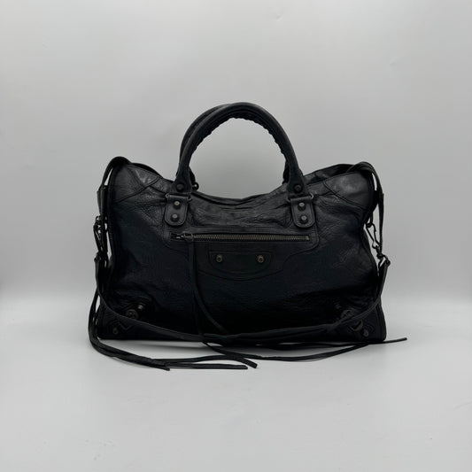 Balenciaga Black Leather Classic City