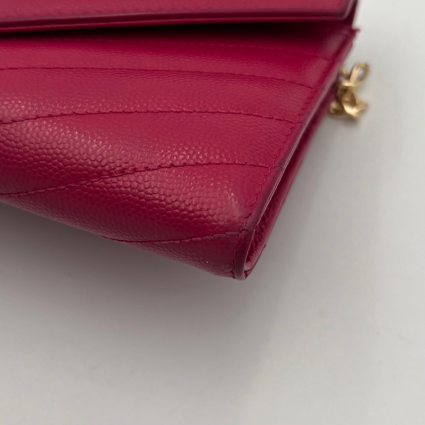YSL Pink Cassandre Matelasse Large Flap Long Wallet