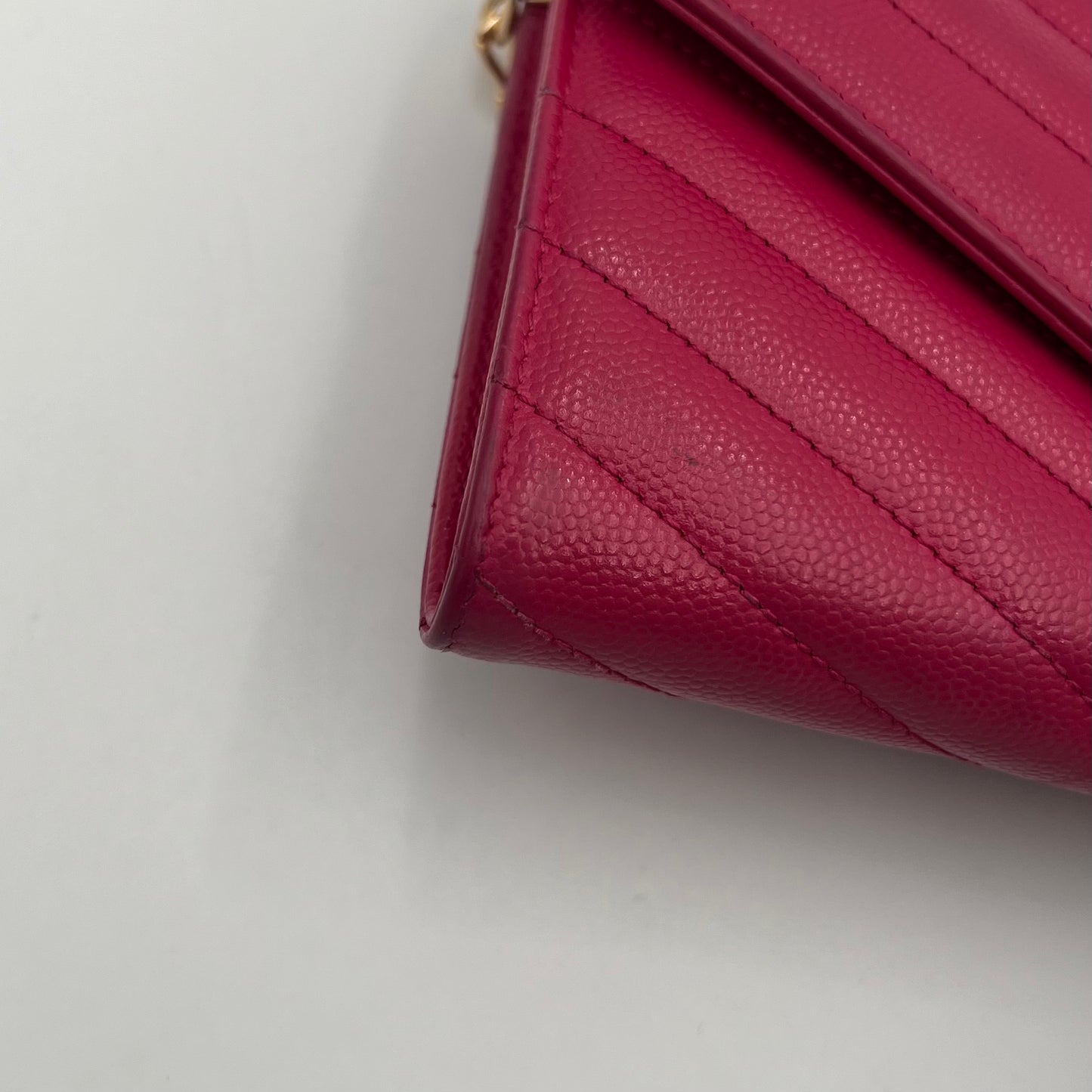 YSL Pink Cassandre Matelasse Large Flap Long Wallet