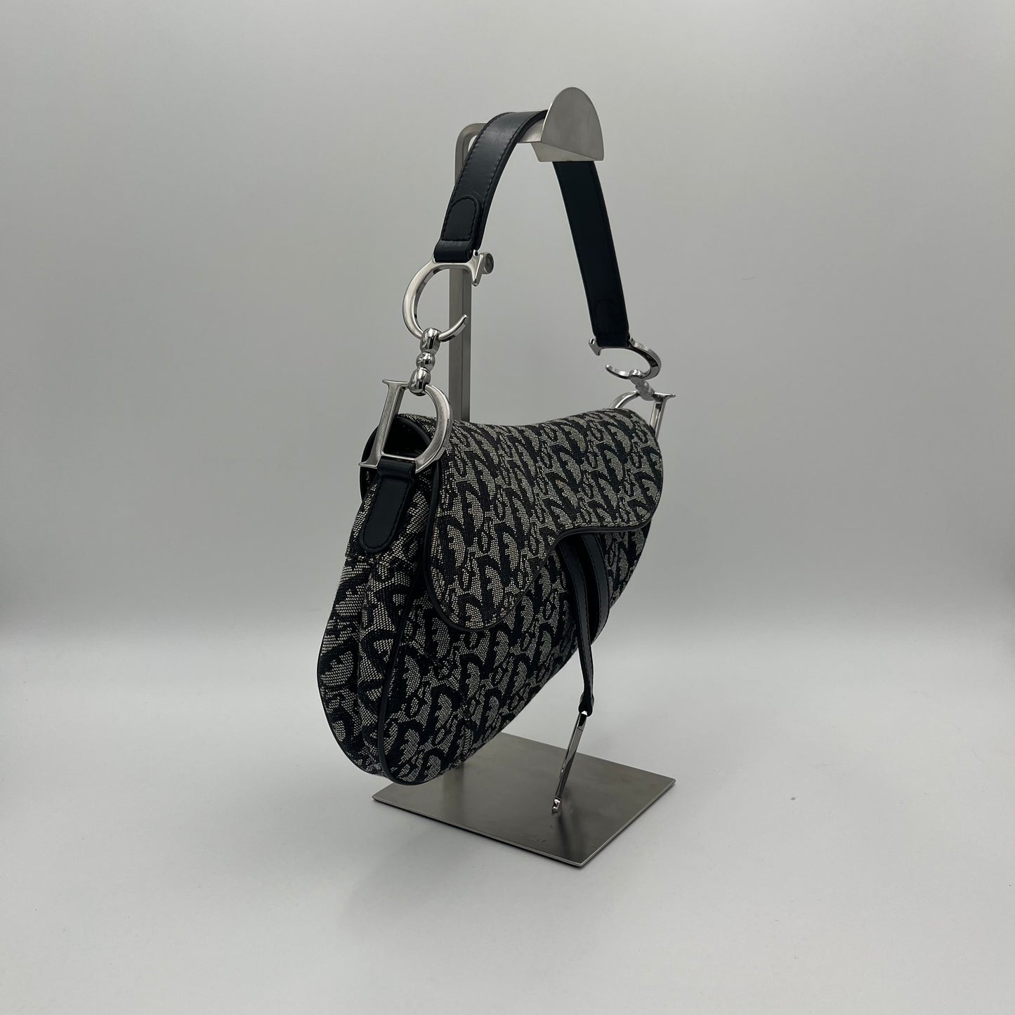 Christian Dior Black Oblique Saddle