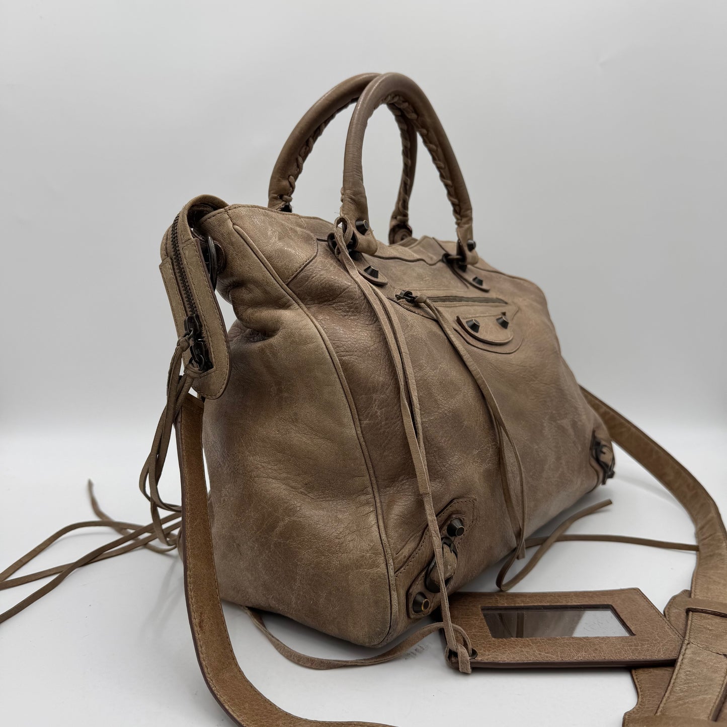 Balenciaga Light Brown Leather Classic Velo
