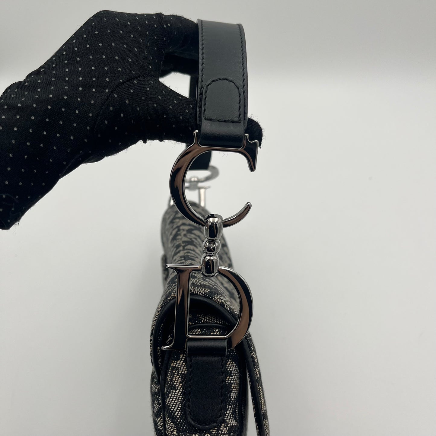 Christian Dior Black Oblique Saddle
