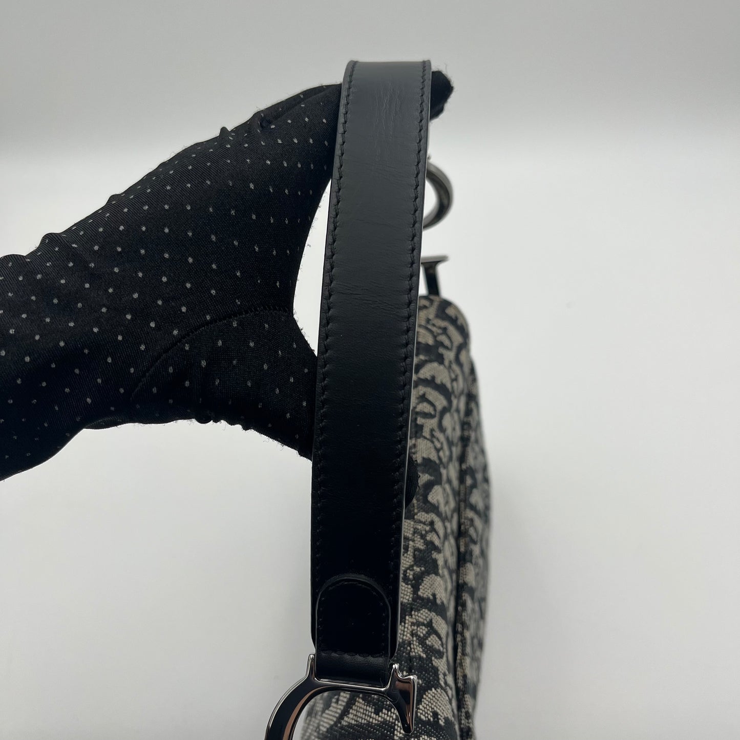 Christian Dior Black Oblique Saddle