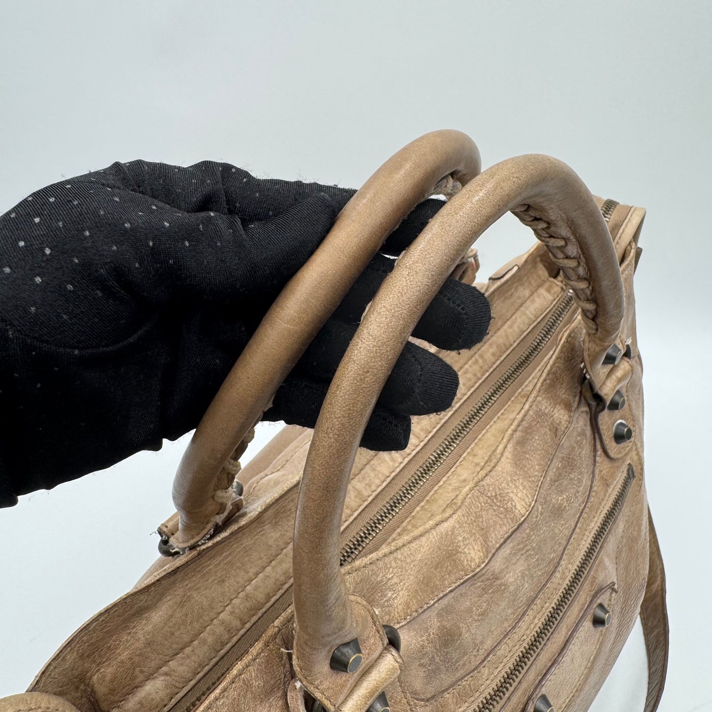 Balenciaga Light Brown Leather Classic Velo