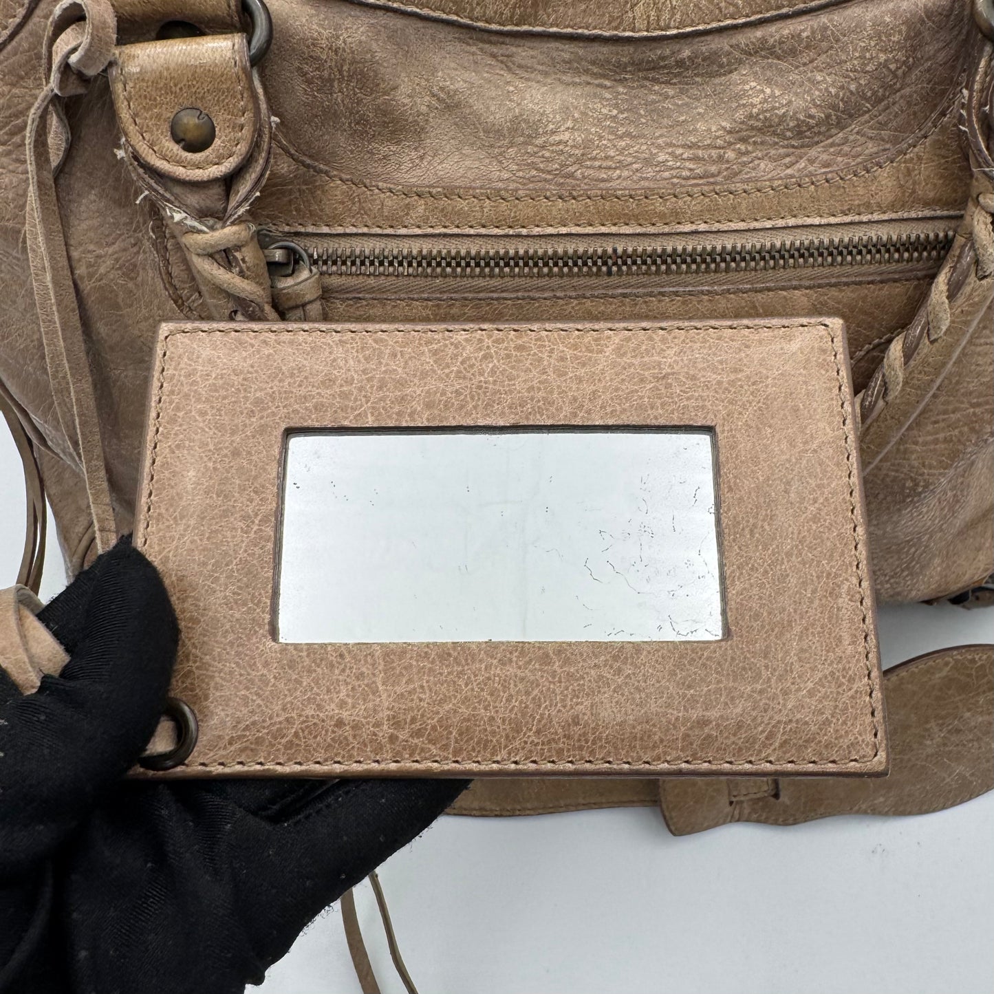 Balenciaga Light Brown Leather Classic Velo