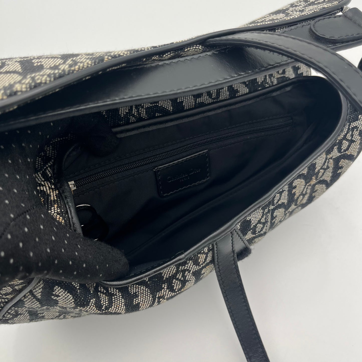 Christian Dior Black Oblique Saddle