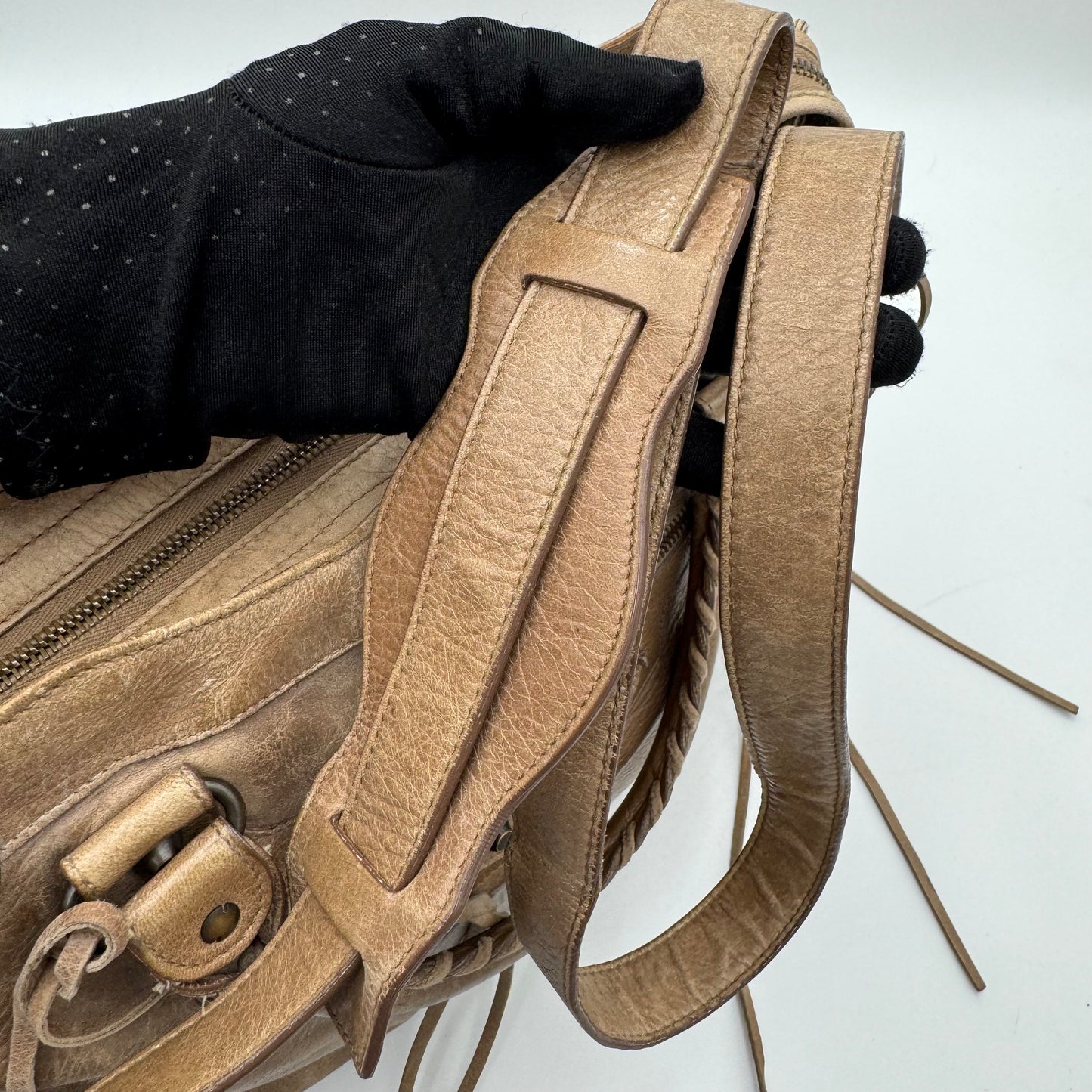 Balenciaga Light Brown Leather Classic Velo