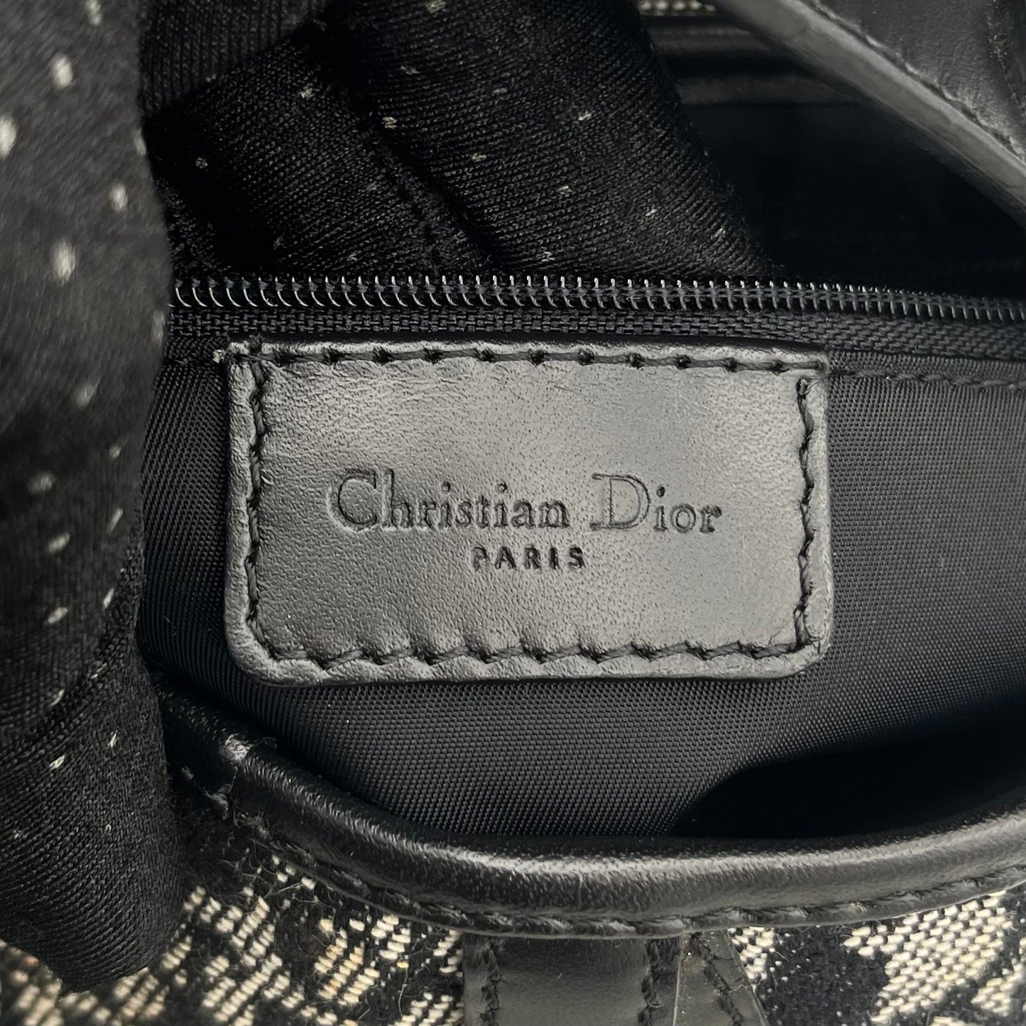 Christian Dior Black Oblique Saddle