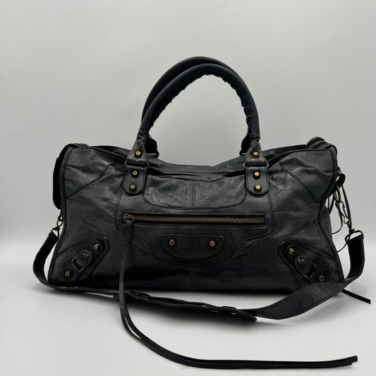 Balenciaga Black Leather Classic Part Time