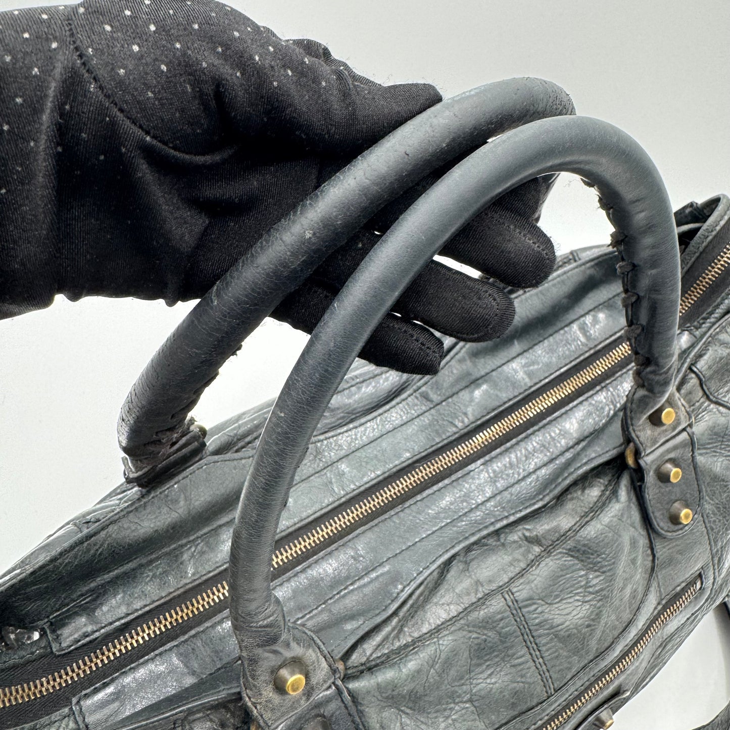 Balenciaga Black Leather Classic Part Time