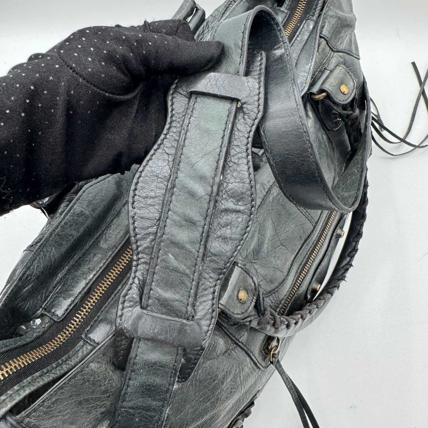 Balenciaga Black Leather Classic Part Time