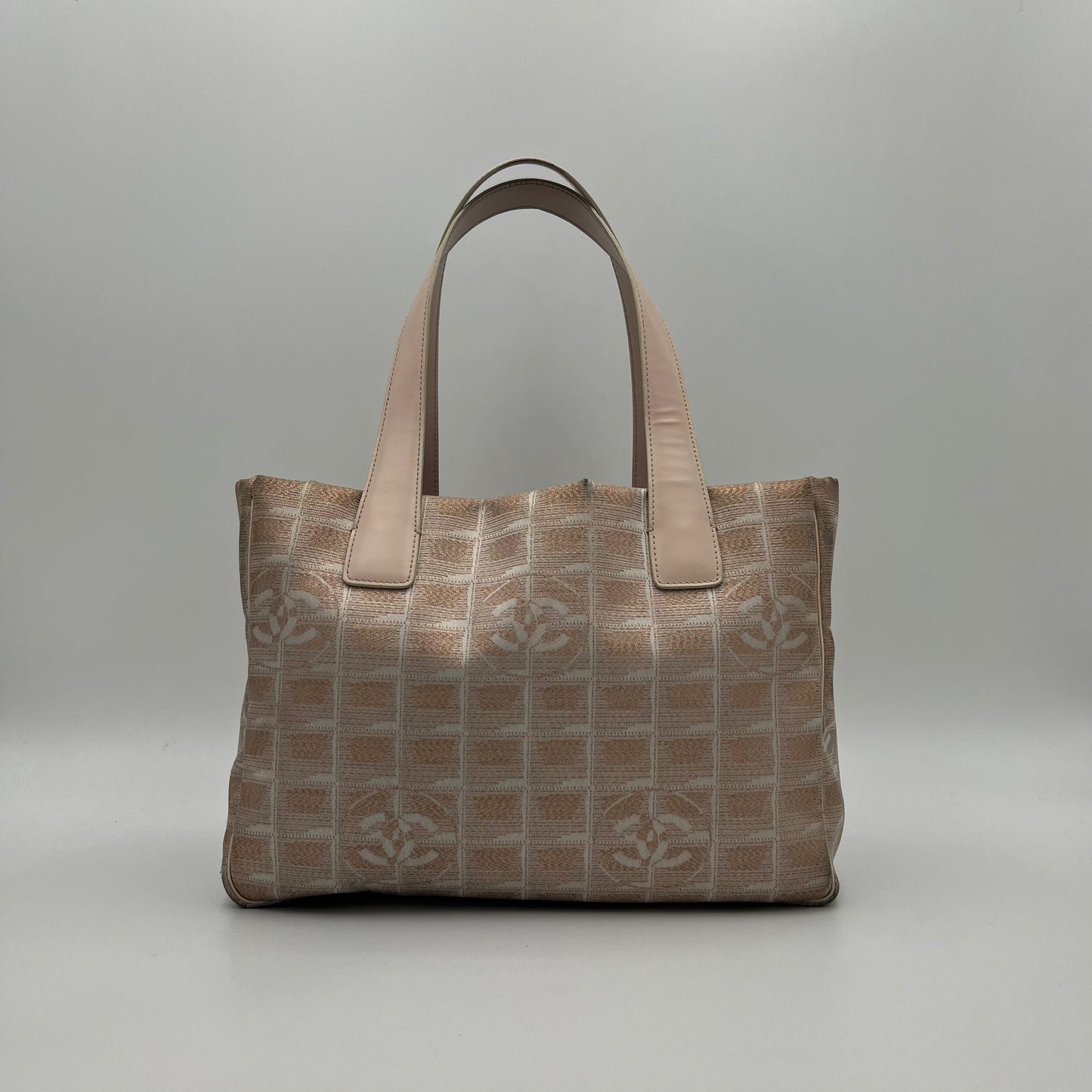 Chanel Gliterry Beige Travel Line Nylon Tote