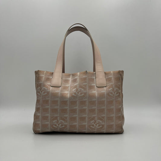 Chanel Gliterry Beige Travel Line Nylon Tote