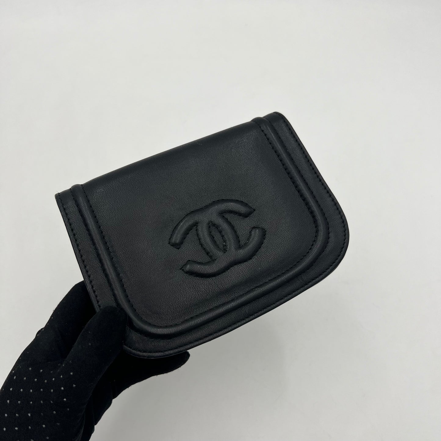 Chanel Black Leather Mini Belt Bag