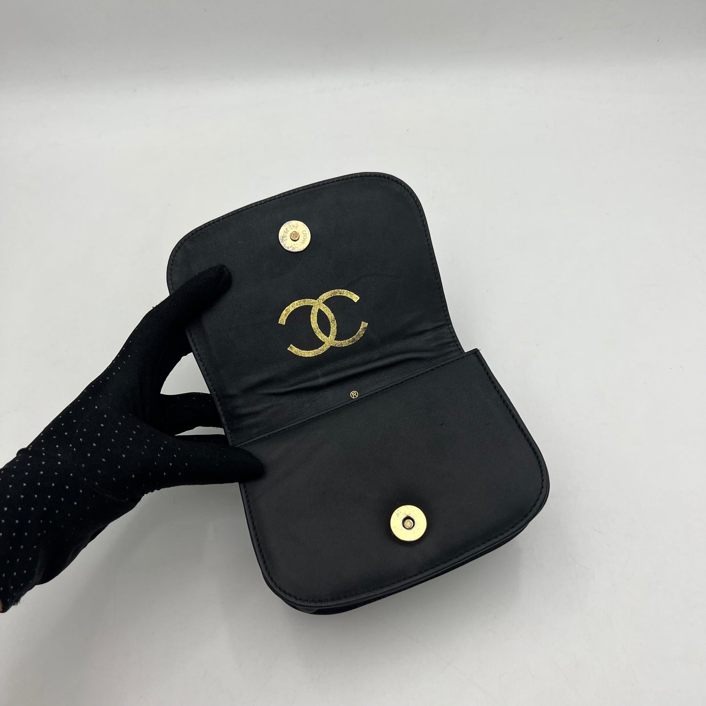 Chanel Black Leather Mini Belt Bag