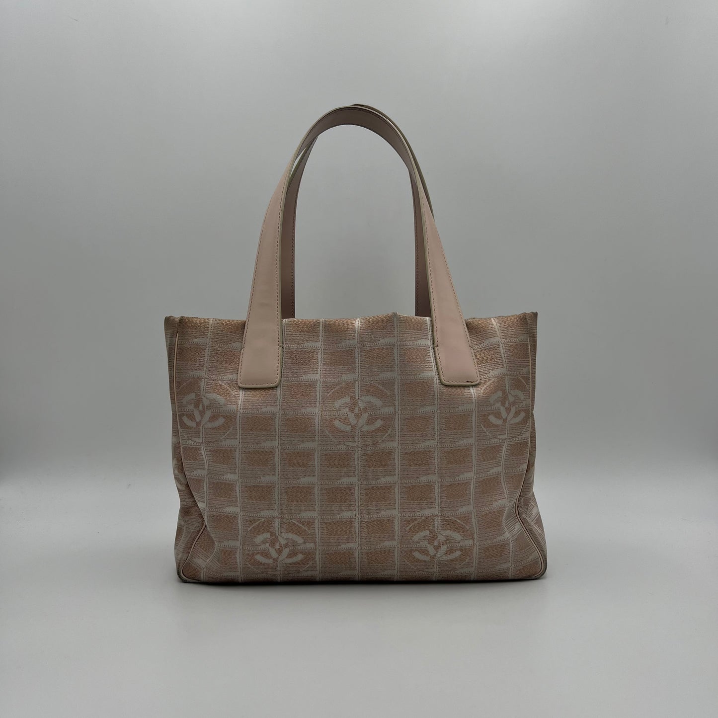Chanel Gliterry Beige Travel Line Nylon Tote