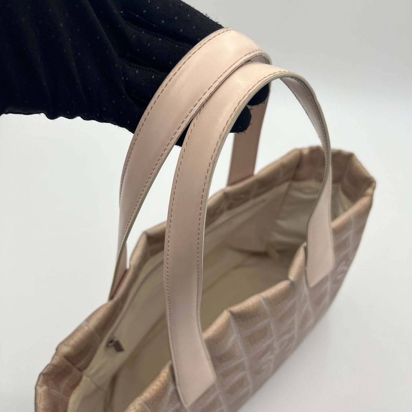 Chanel Gliterry Beige Travel Line Nylon Tote