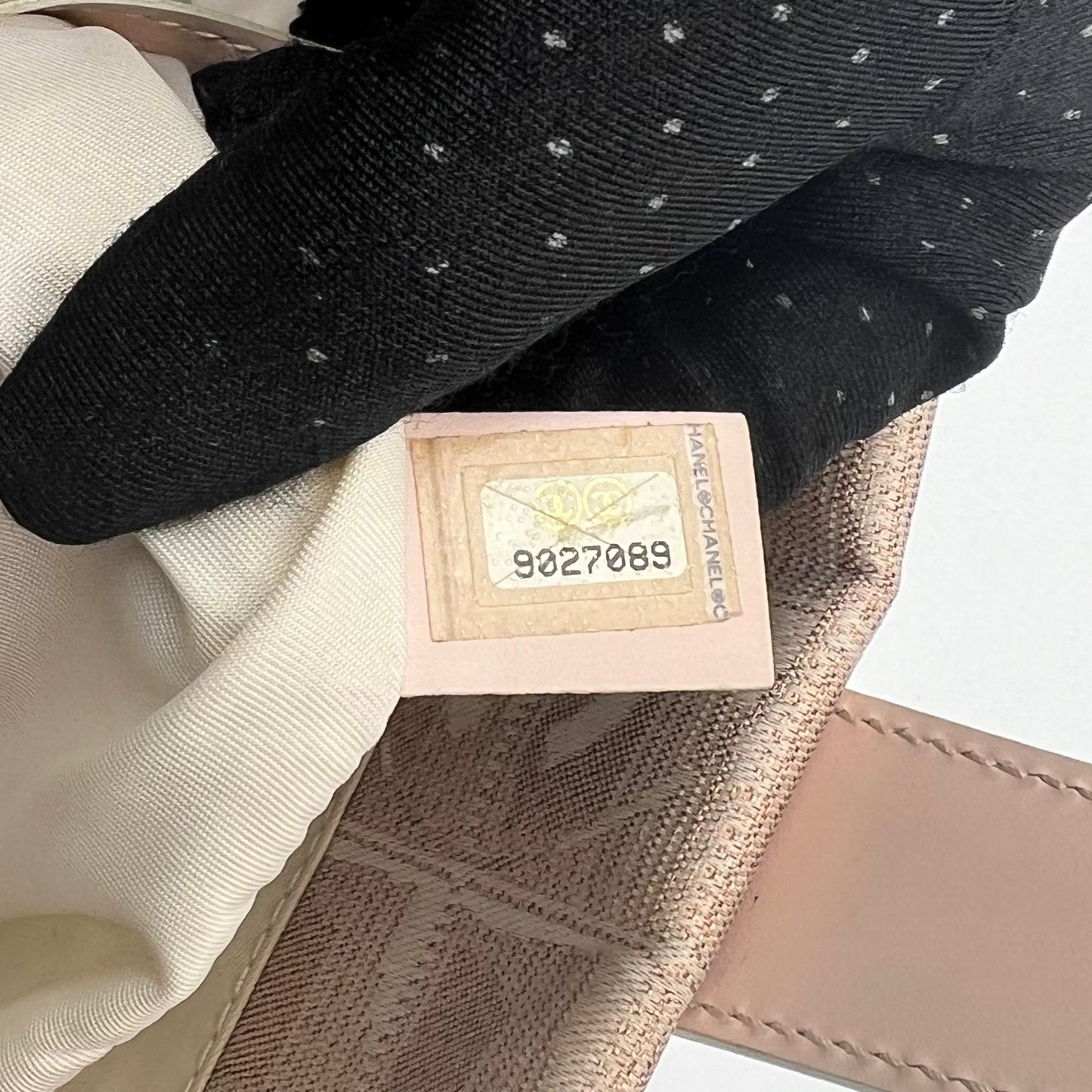Chanel Gliterry Beige Travel Line Nylon Tote