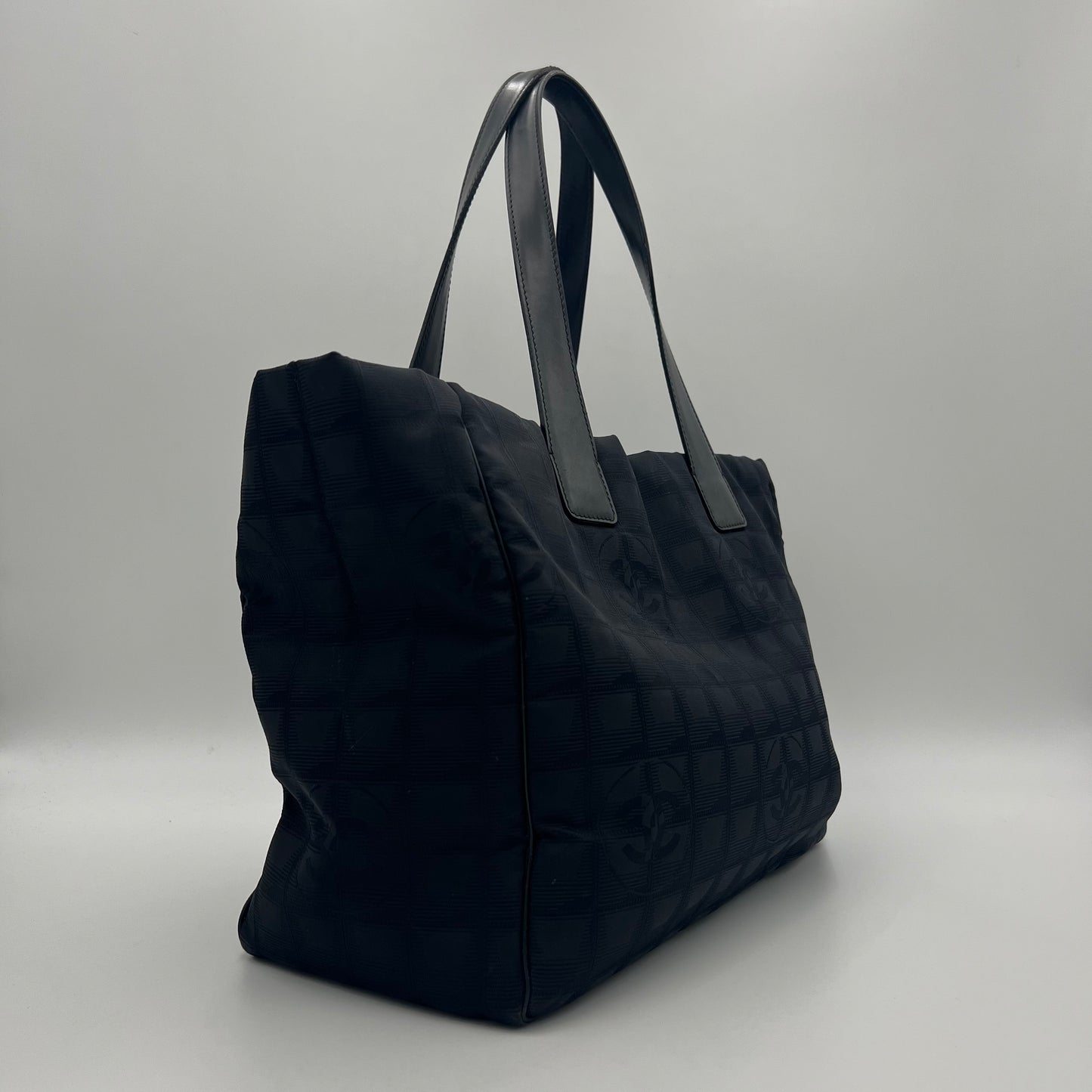 Chanel Black Travel Line Nylon Tote