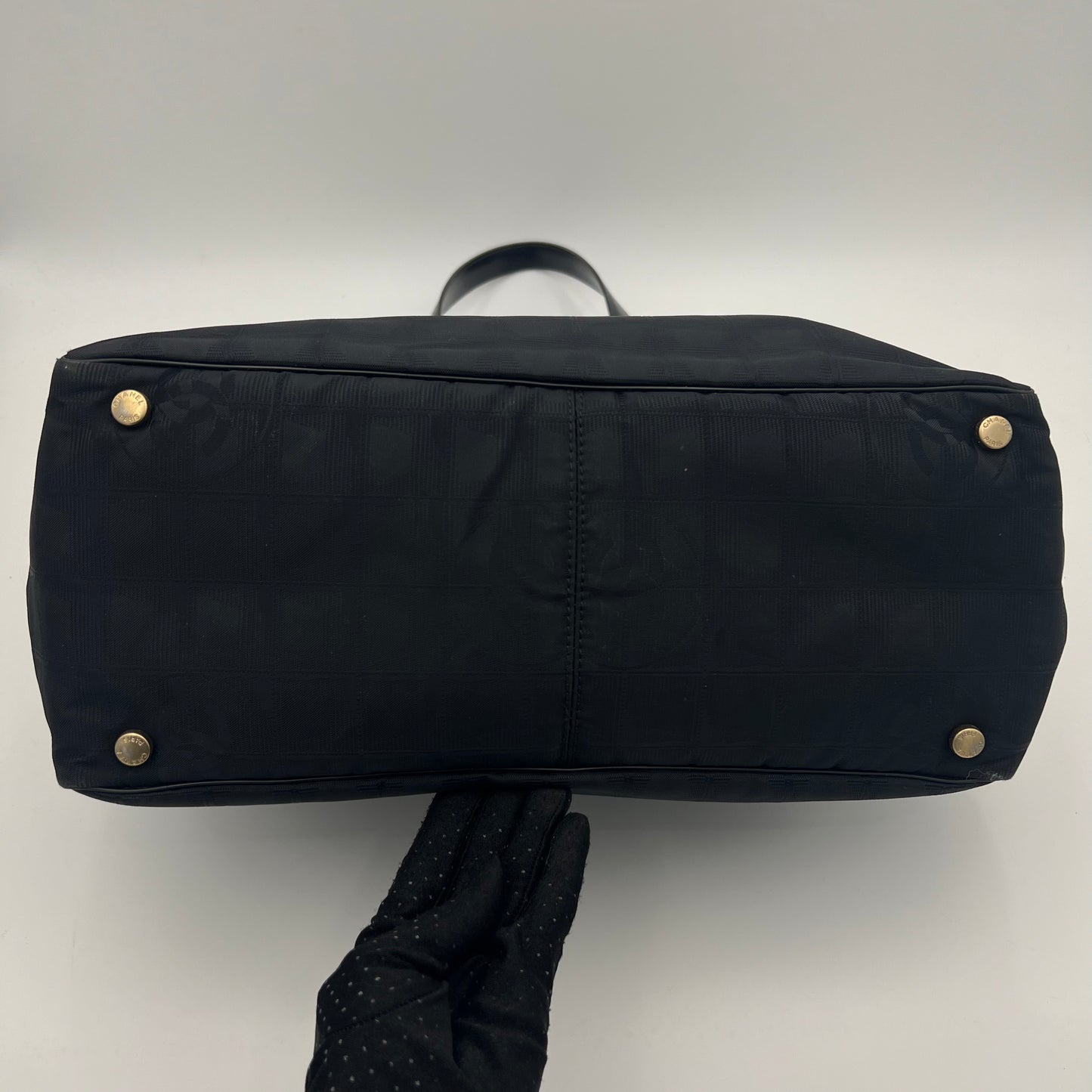 Chanel Black Travel Line Nylon Tote