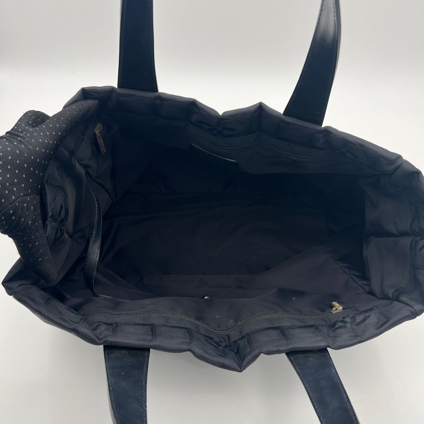 Chanel Black Travel Line Nylon Tote