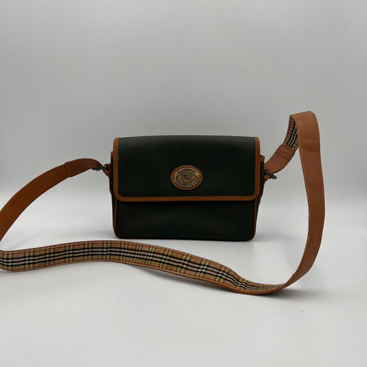 Burberry Vintage Green Leather Crossbody