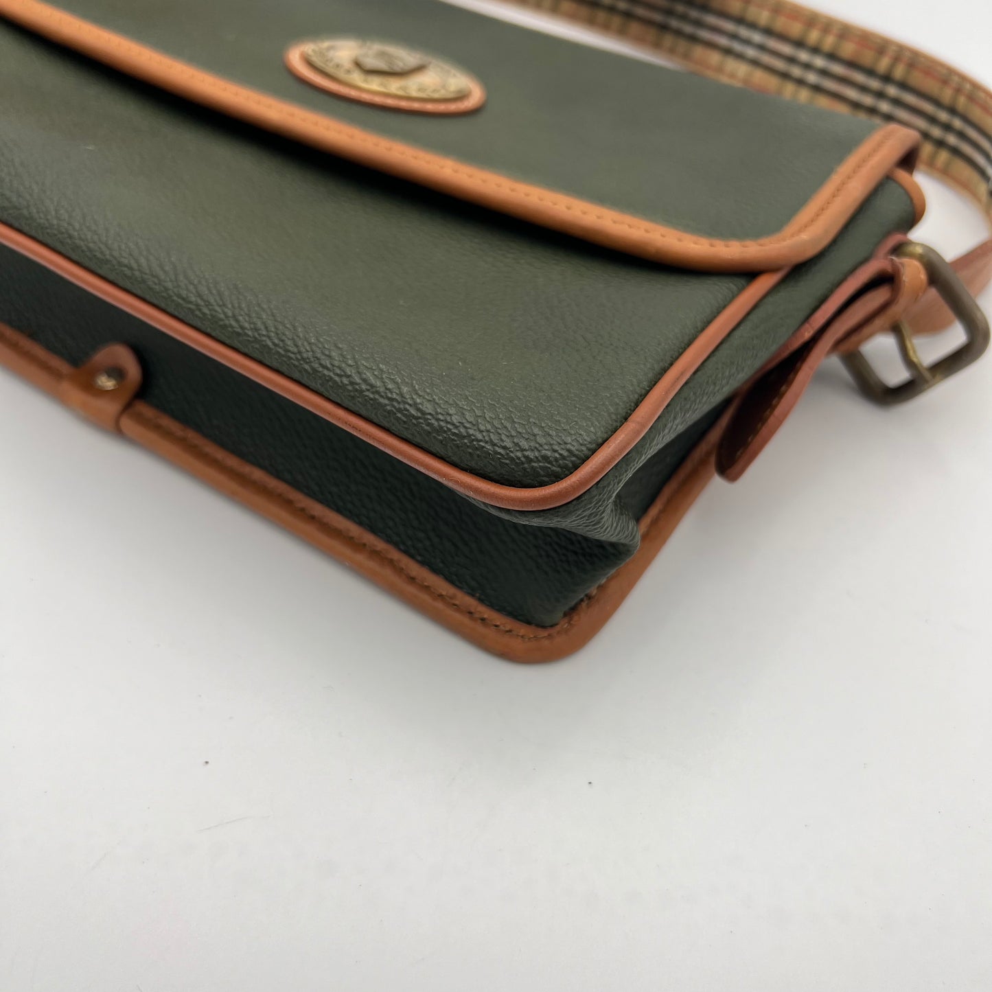 Burberry Vintage Green Leather Crossbody
