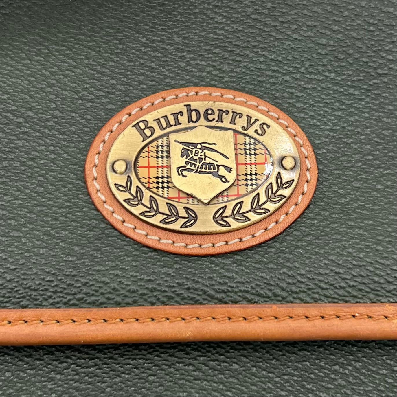 Burberry Vintage Green Leather Crossbody