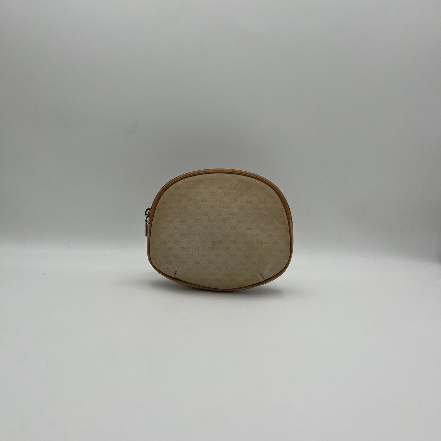 Gucci Cream Micro GG Semi Round Pouch