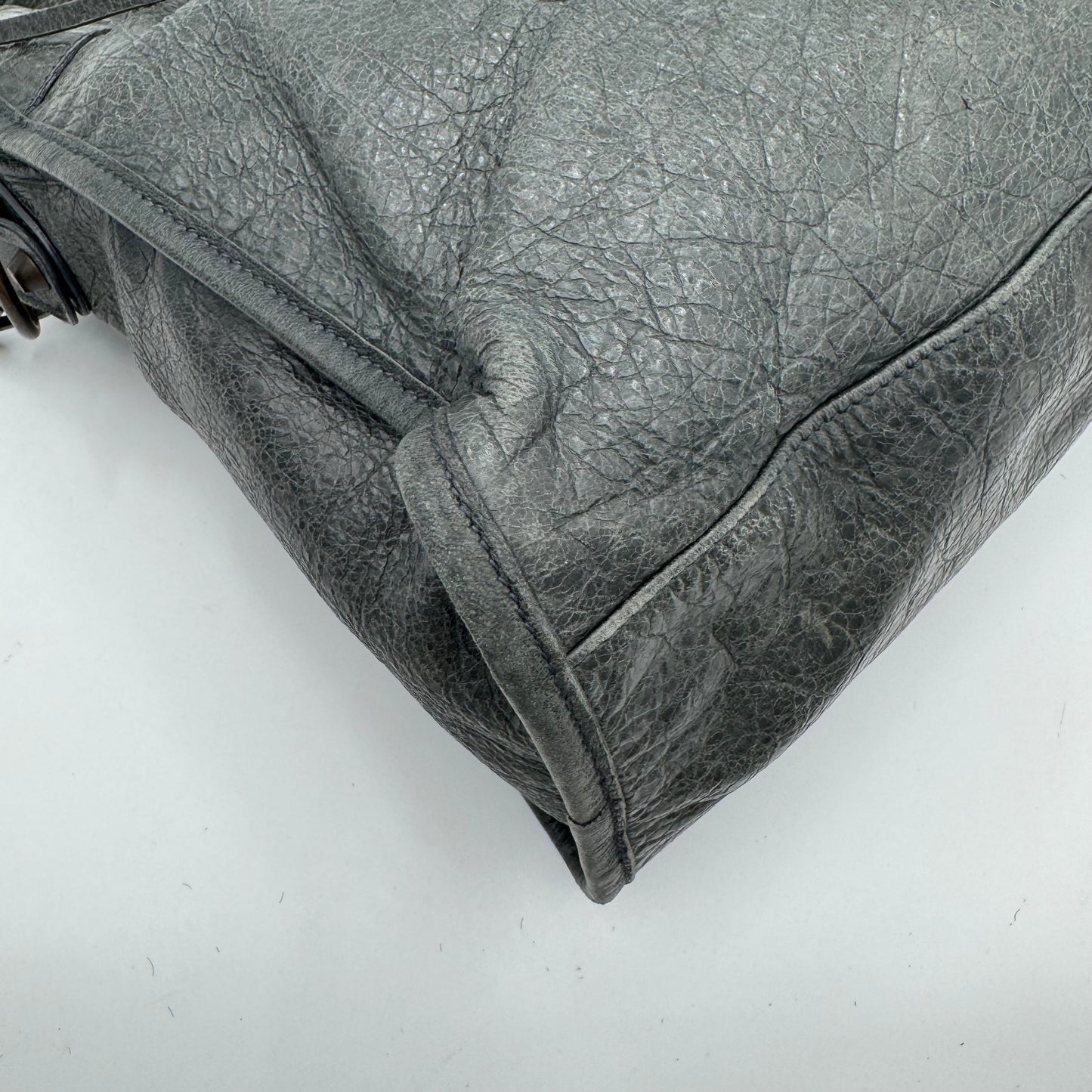 Balenciaga Olive Green Gray Leather Classic City