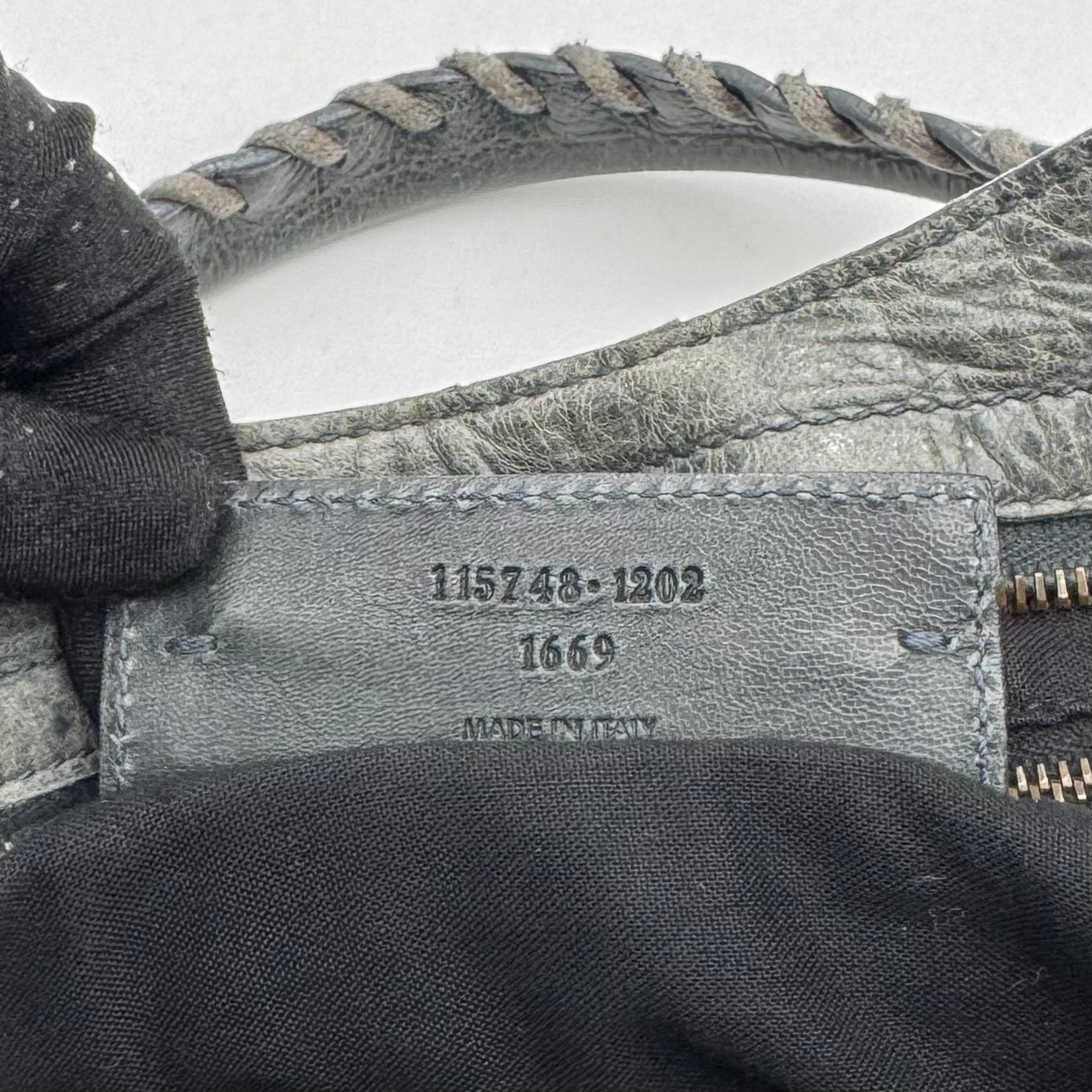 Balenciaga Olive Green Gray Leather Classic City