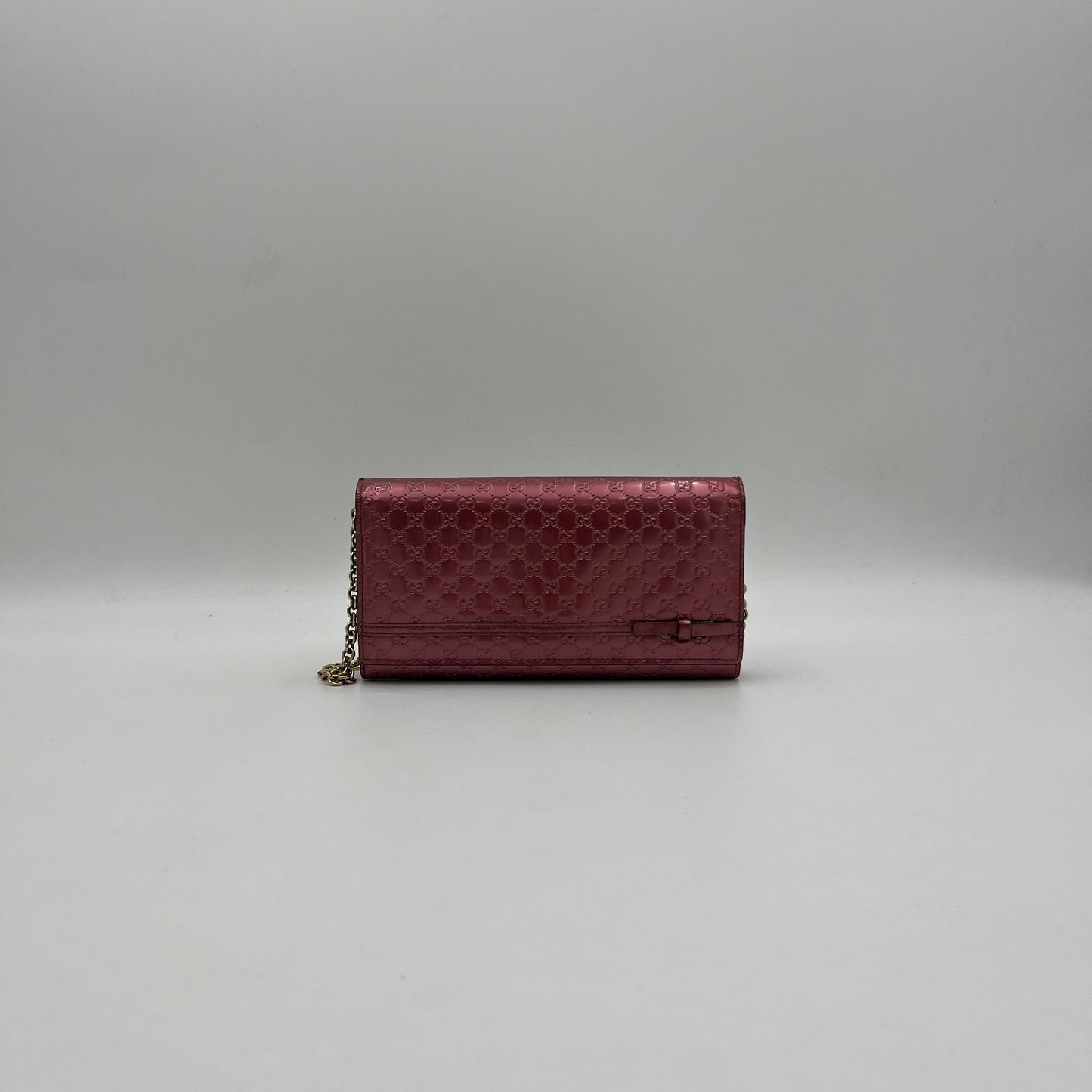 Gucci Pink Micro Guccissima Patent WOC