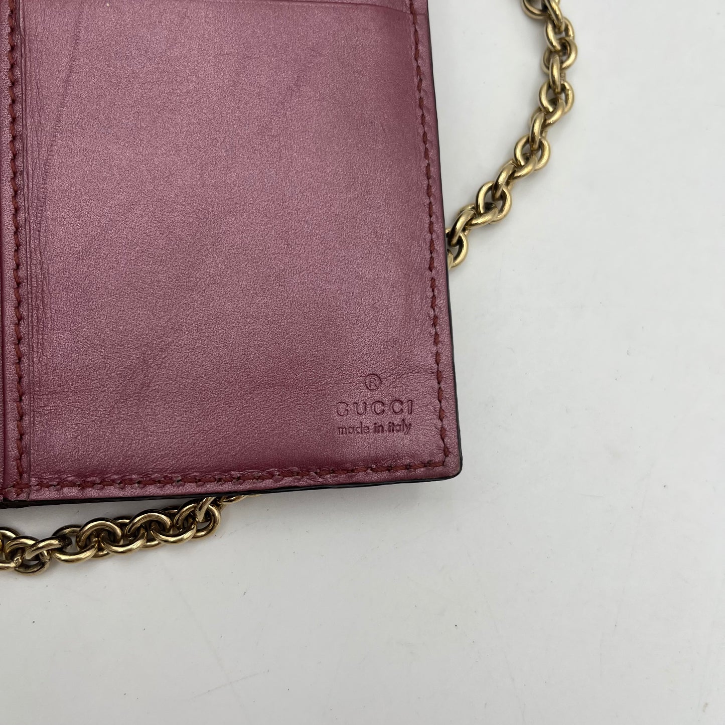 Gucci Pink Micro Guccissima Patent WOC