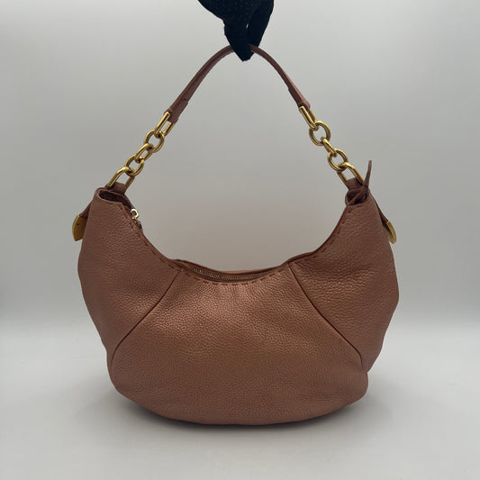Fendi Pink Selleria Leather Hobo Bag