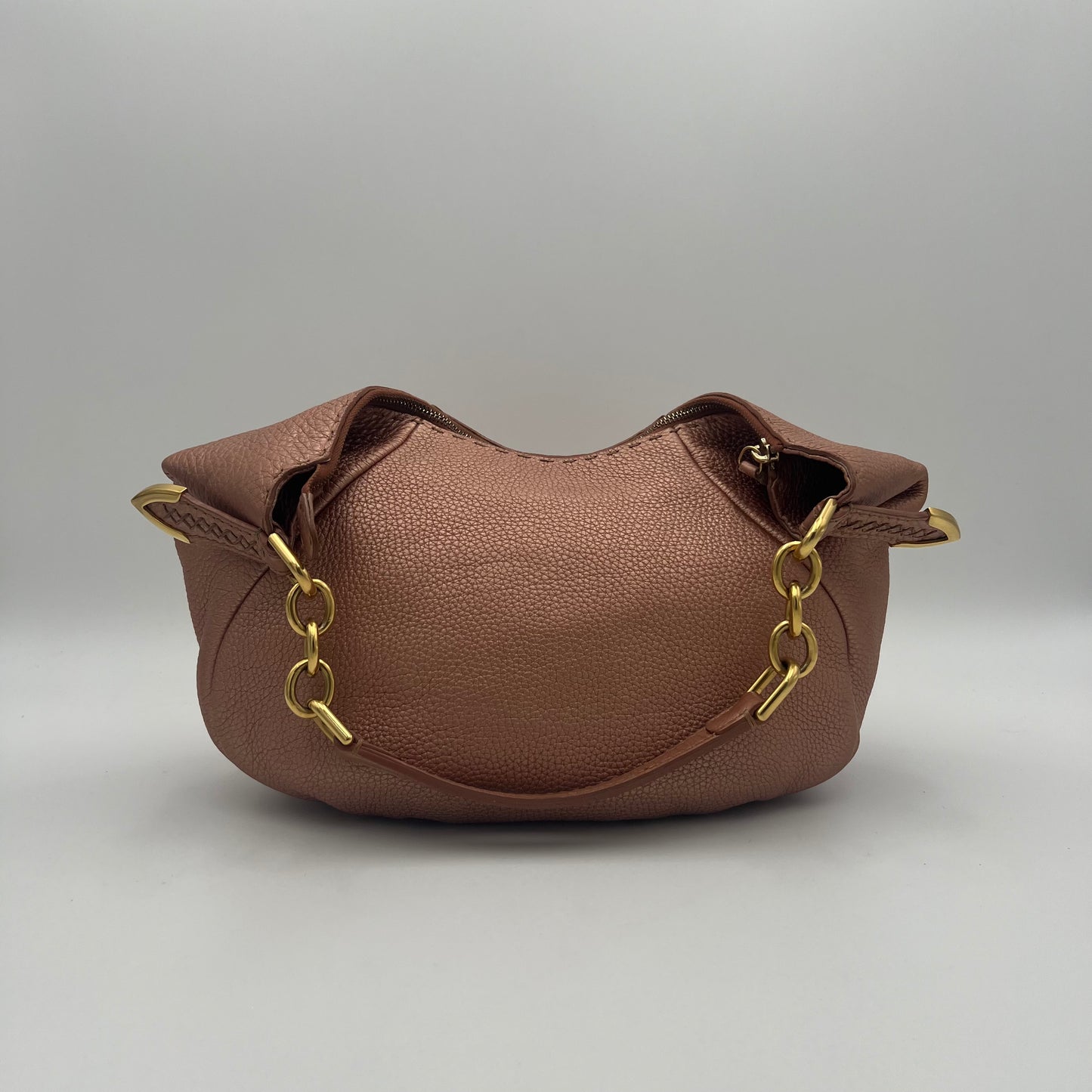 Fendi Pink Selleria Leather Hobo Bag