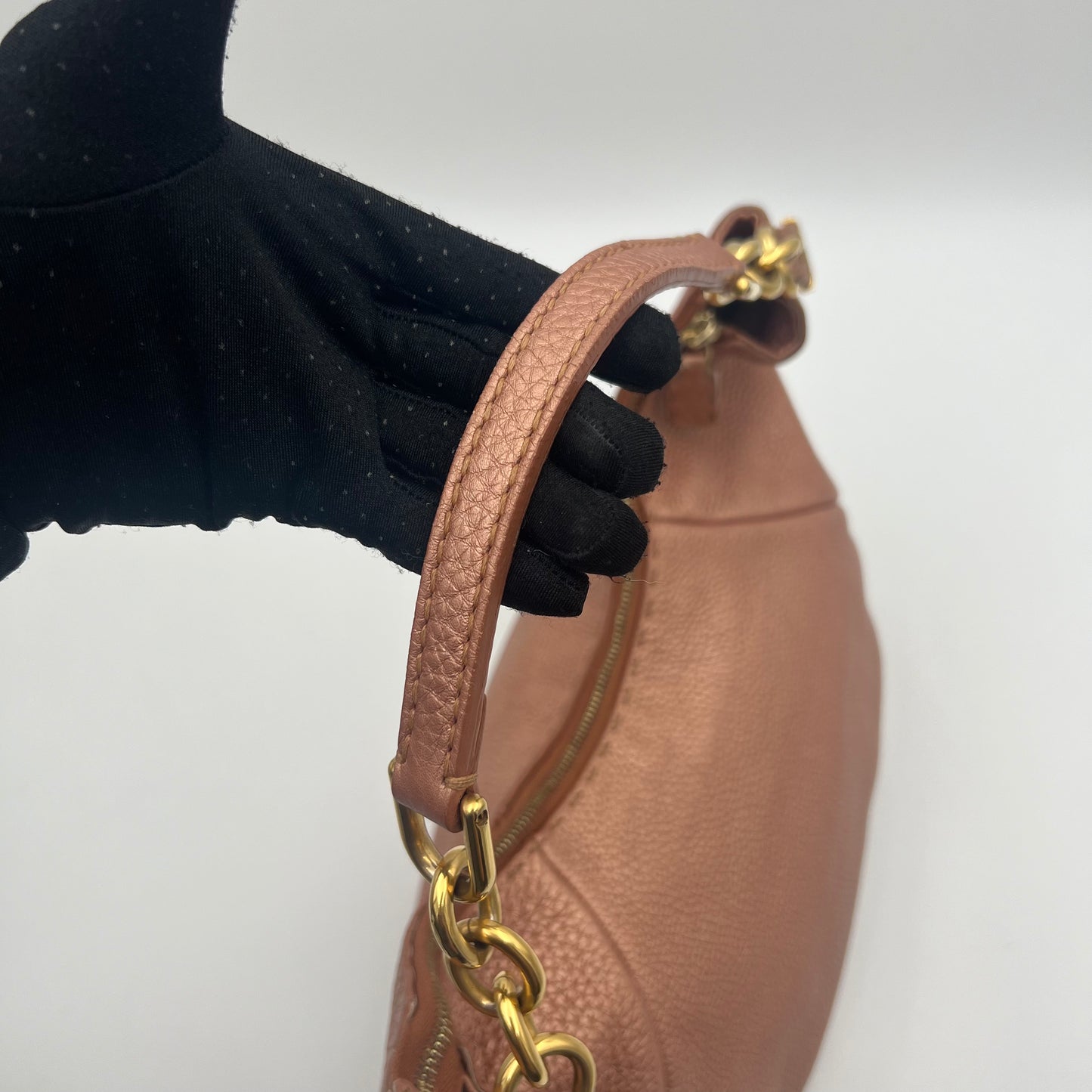 Fendi Pink Selleria Leather Hobo Bag