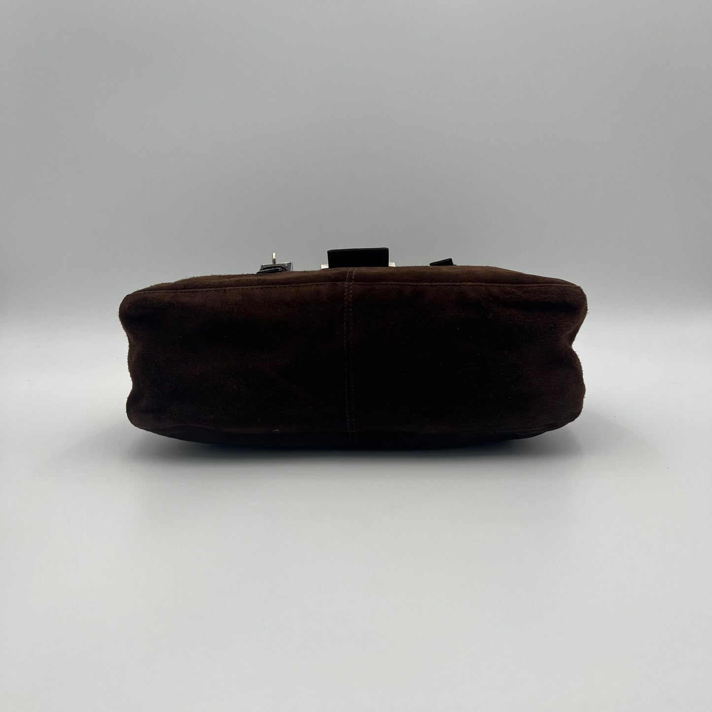 Fendi Vintage Brown Suede Shoulder Bag