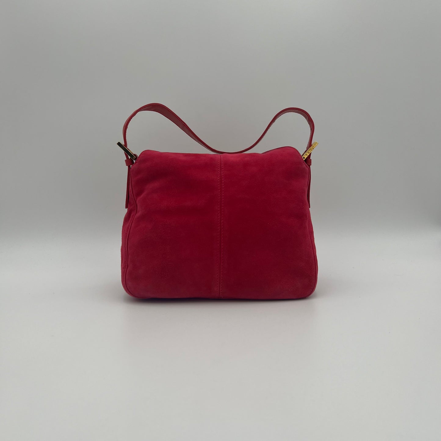 Fendi Pink Suede Gliterry Buckle Mamma Baguette GHW
