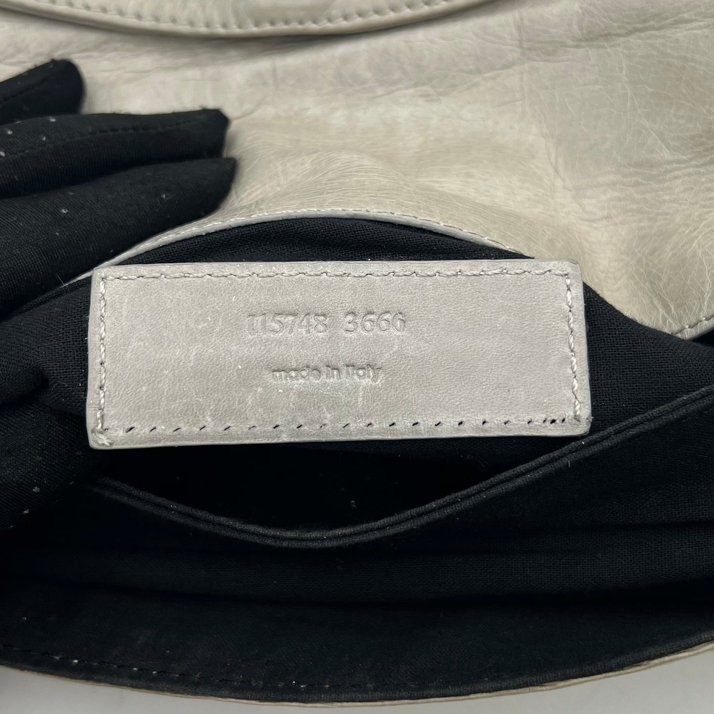 Balenciaga Light Green Leather Flap Clutch