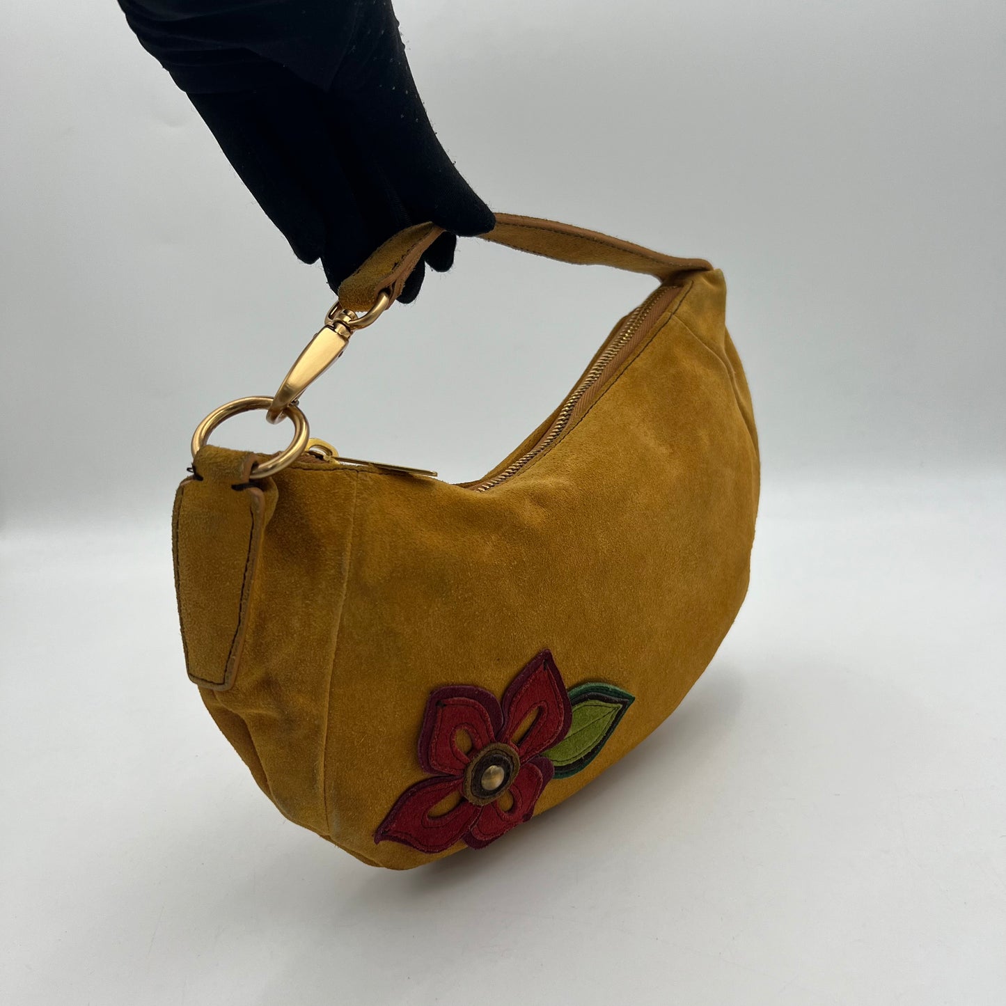 Miu Miu Mustard Suede Pochette