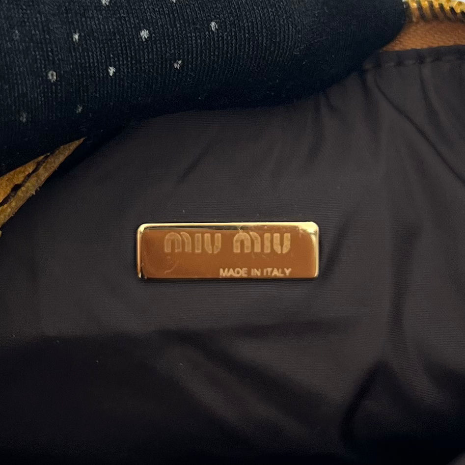 Miu Miu Mustard Suede Pochette