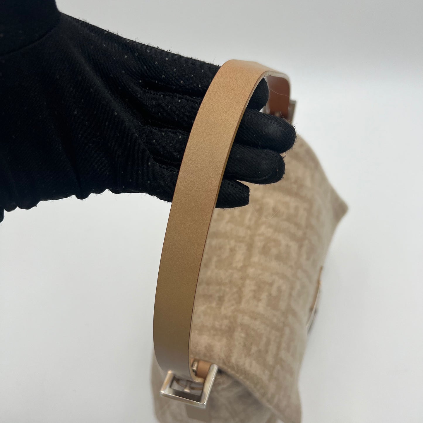 Fendi Beige Zucca Wool Mamma Baguette
