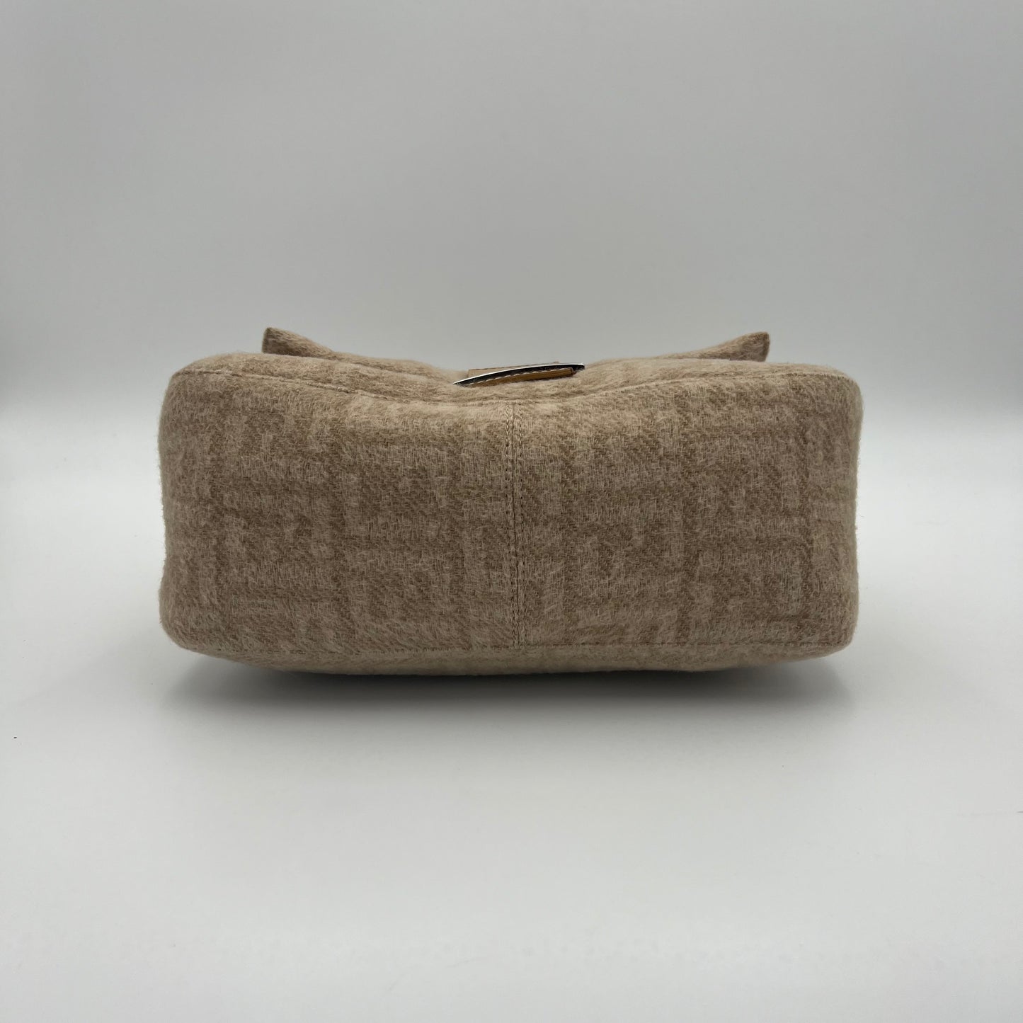 Fendi Beige Zucca Wool Mamma Baguette