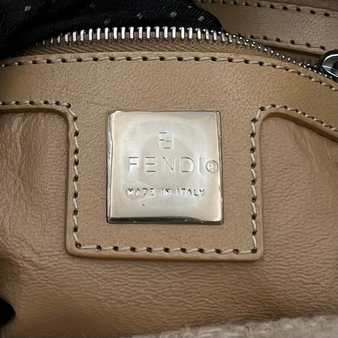 Fendi Beige Zucca Wool Mamma Baguette