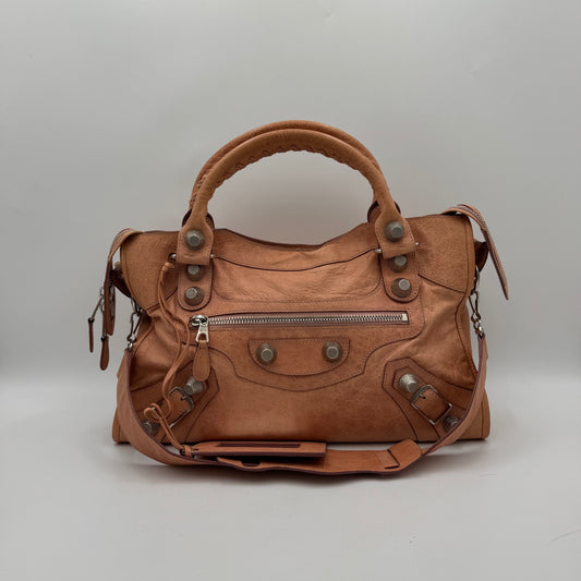 Balenciaga Peach Leather Giant 21 City SHW