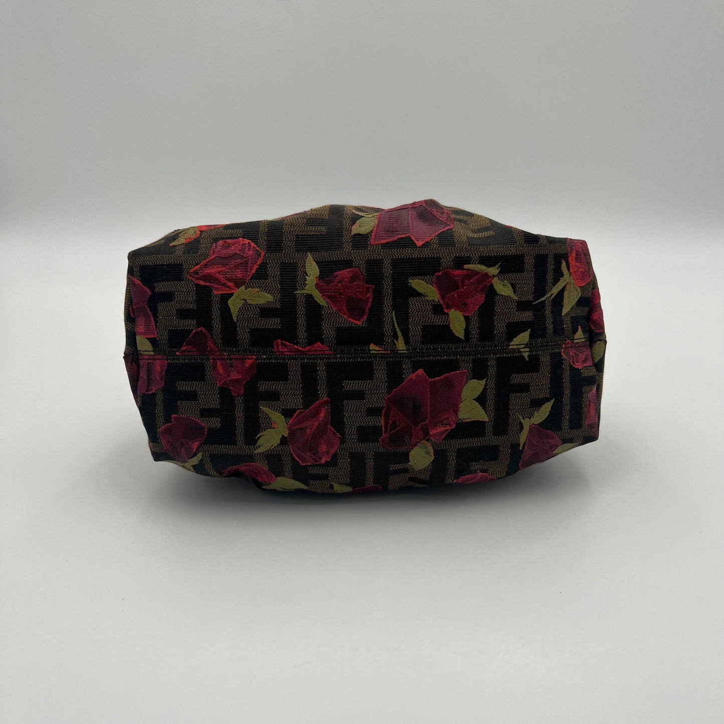 Fendi Tobacco Zucca Rose Chef Handbag