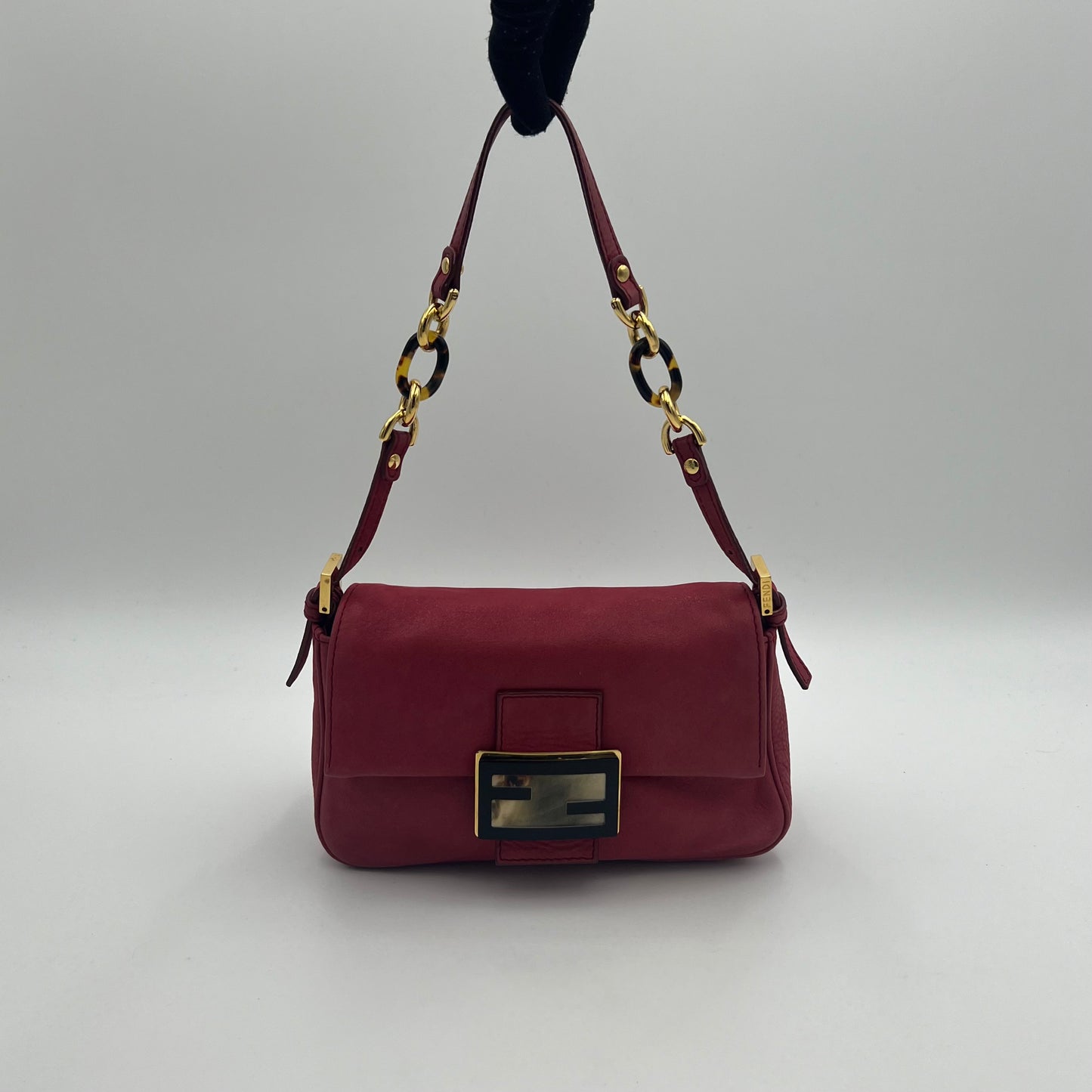 Fendi Pink Leather Mini Mamma Baguette