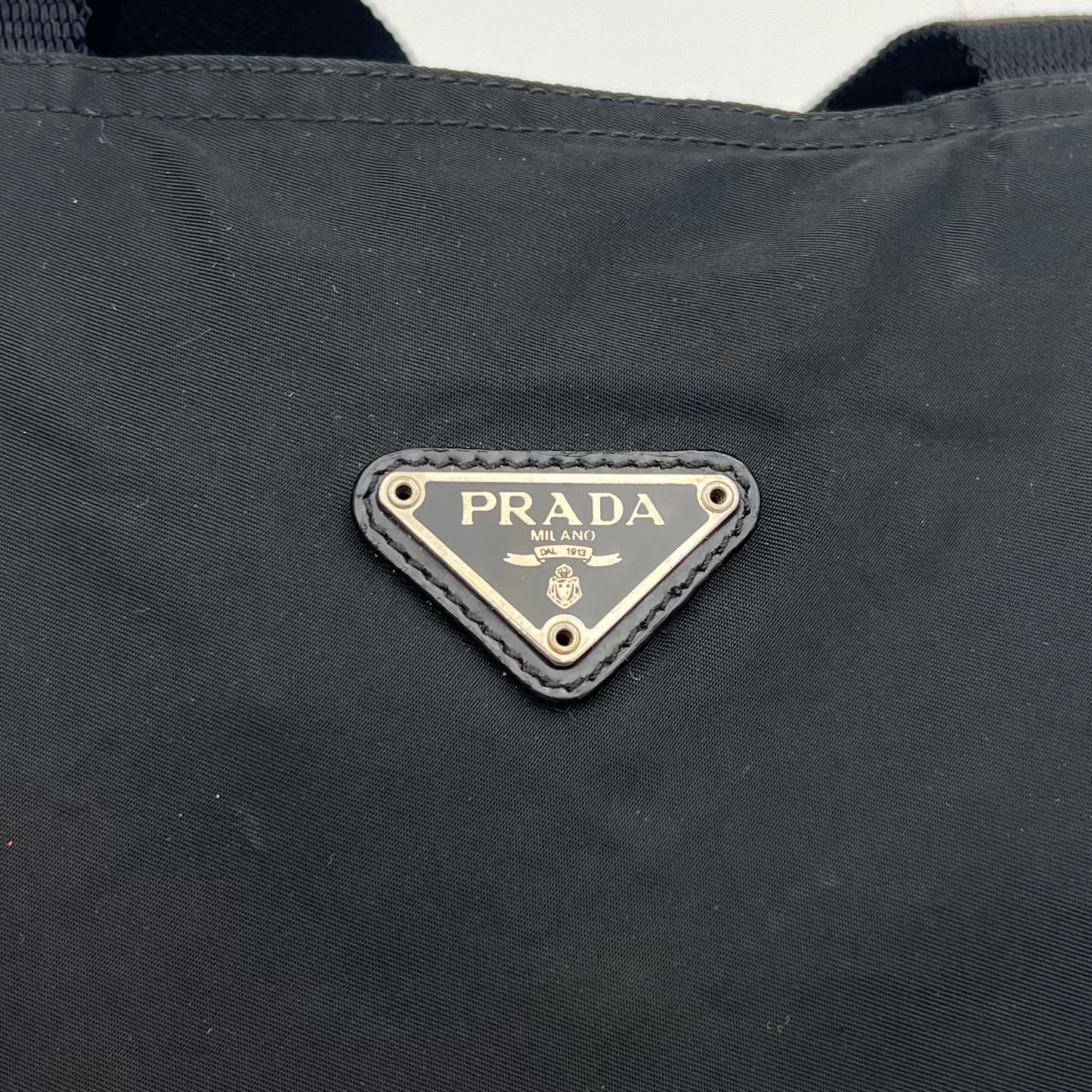 Prada Black Nylon Slim Foldable Tote